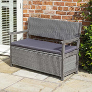 Alderley Rattan Storage Bench - Grey